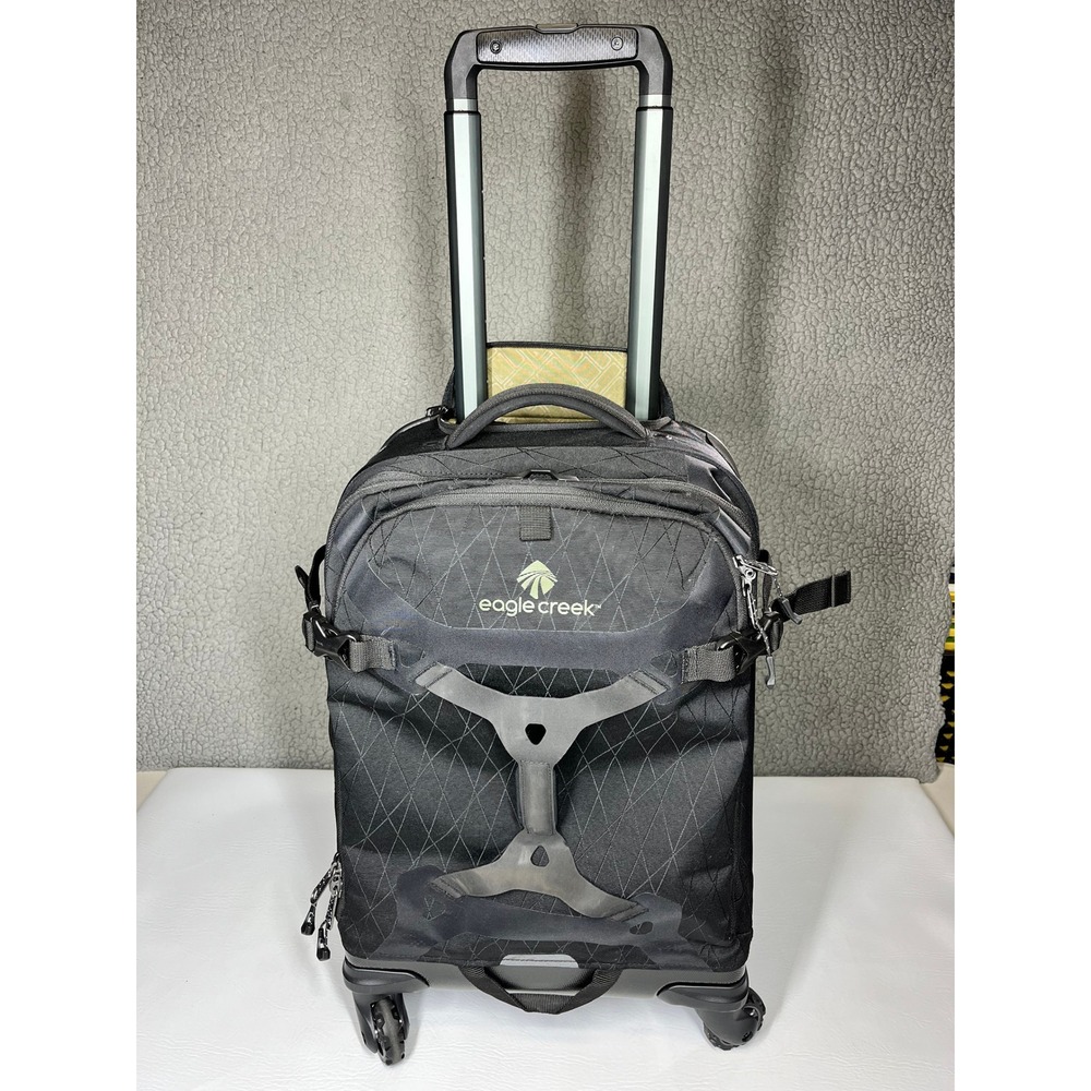 Eagle Creek Gear Warrior Carry-On Luggage 38L 4-Wheel Spinner Black Travel Bag
